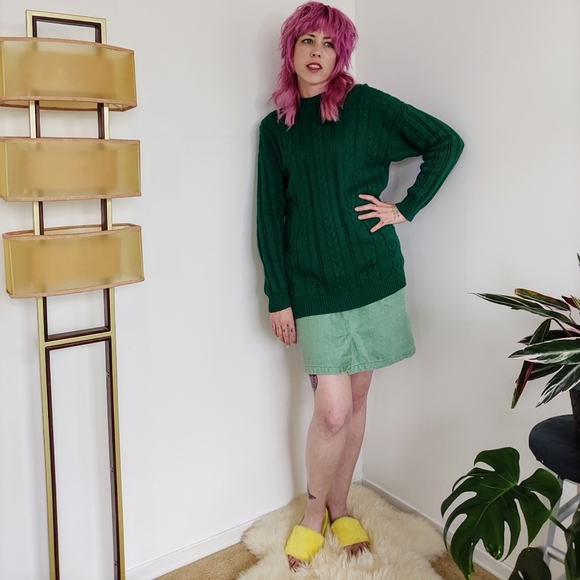 Vintage 80s Minty Green Denim Skirt - Picture 15 of 16